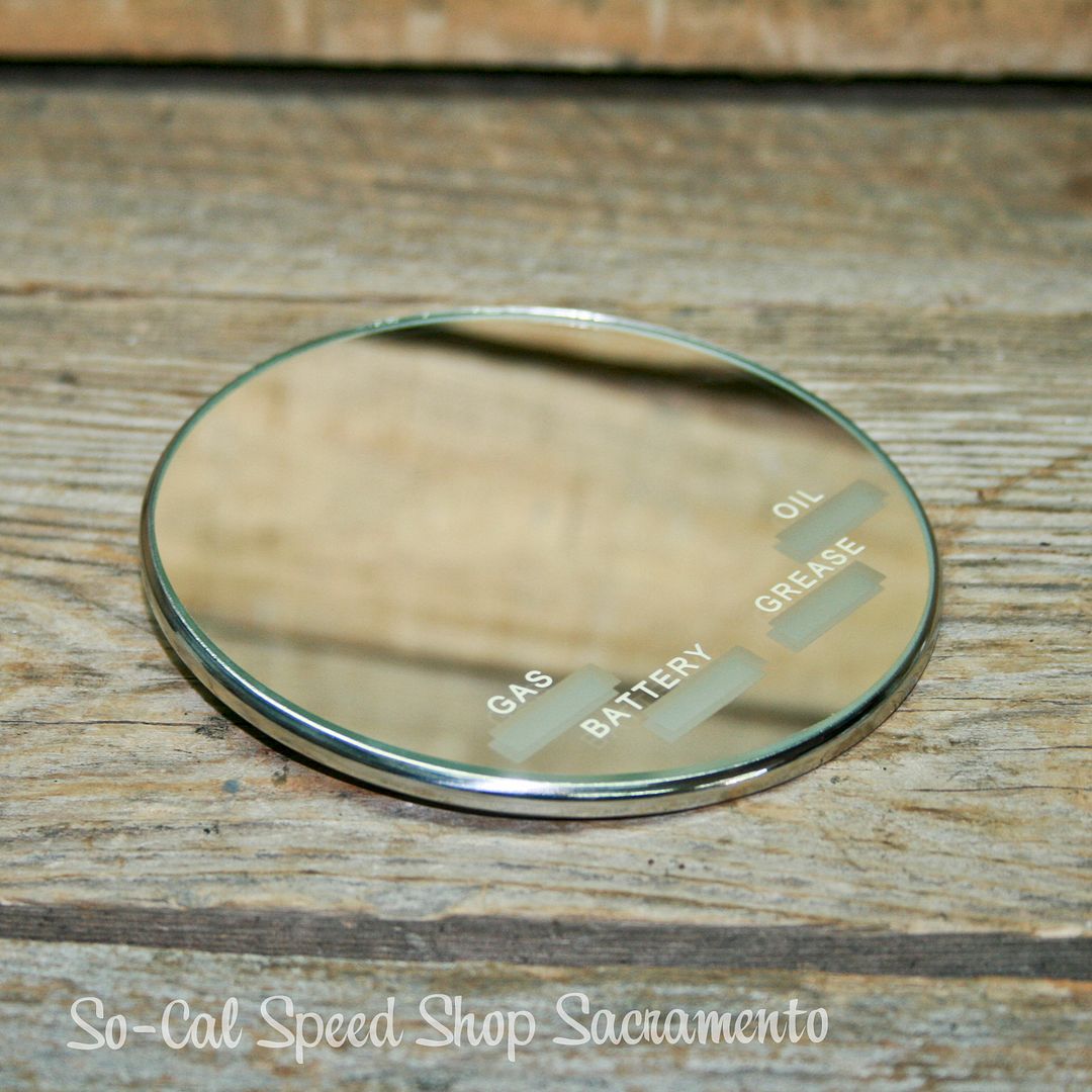 Sell VANITY VISOR MIRROR WITH SERVICE RECORD HOT ROD RAT CUSTOM VTG